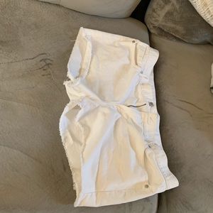 Loft white cut off shorts